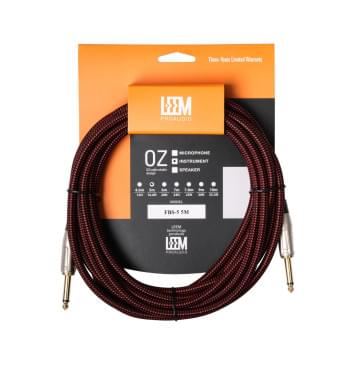 FBS-5(BK/RD) Кабель инструментальный, черный/красный, 5м, Leem-0