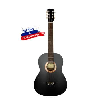 F-Black Гитара акустическая, черная, Кунгурская Акустика-0