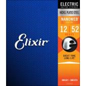 12152 NANOWEB Комплект струн для электрогитары, Heavy, 12-52, Elixir