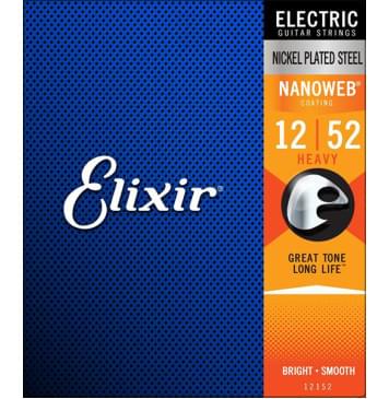 12152 NANOWEB Комплект струн для электрогитары, Heavy, 12-52, Elixir-0
