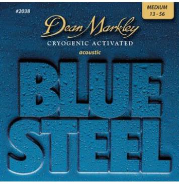 DM2038 Blue Steel Комплект струн для акустической гитары, латунь, 13-56, Dean Markley-0