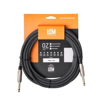 FBS-5(BK/WH) Кабель инструментальный, черный/белый, 5м, Leem-0