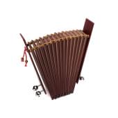 MS-T1-TR-06 Трещотка пластинчатая большая, с бубенцами, тонировка, 1 категория, Мастерская Сереброва