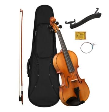 HH-2050 Скрипка 4/4, с футляром, смычком, запасными струнами, мостиком и канифолью, Cascha-0