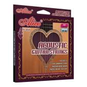 AW466-L Комплект струн для акустической гитары, фосфорная бронза, 12-53, Alice