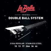 S1046 Комплект струн для электрогитары без головки грифа, 10-46, сталь, Regular, La Bella
