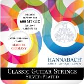 600MT-G3C Silver-Plated Комплект струн для классической гитары, среднее натяжение, Hannabach