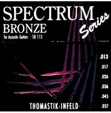SB113 Spectrum Bronze Комплект струн для акустической гитары, сталь/бронза, 013-057, Thomastik-0