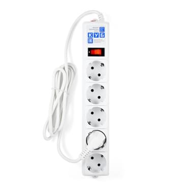 SPG-B-6-WHITE PowerCube Фильтр-удлинитель 1.9м 10А/2,2кВт, Электрическая мануфактура SPG-B-6-WHITE PowerCube Фильтр-удлинитель 1.9м 10А/2,2кВт, Электрическая мануфактура-0