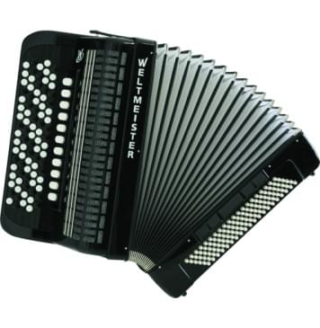 Romance874-IV-120/87-BK Romance 874 Аккордеон кнопочный 87/120/IV/11/5, черный, Weltmeister-0