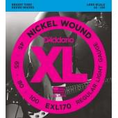 EXL170 XL NICKEL WOUND Струны для бас-гитары Long Regular Light 45-100 D`Addario