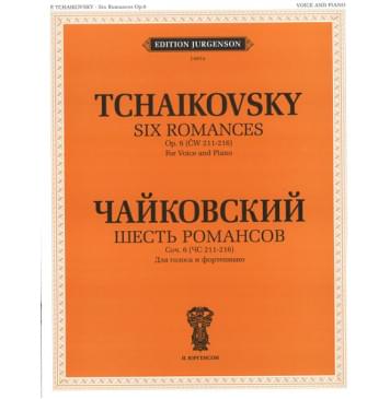 J0054 Чайковский П. И. Шесть романсов: Соч. 6 (ЧС 211-216): Для гол-0