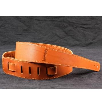 LS.C.001 Ремень для гитары, кожаный, коричневый, LionStraps-0