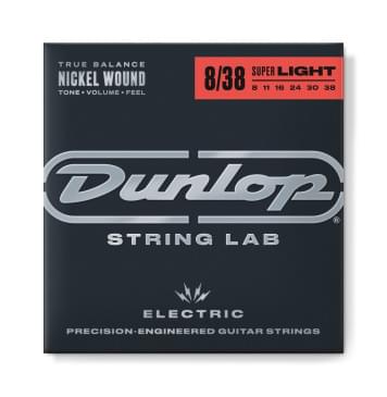 DEN0838 Комплект струн для электрогитары, никелированные, Extra light, 8-38, Dunlop-0