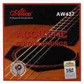 AW437-XL Комплект струн для акустической гитары, бронза 90/10, 10-47, Alice