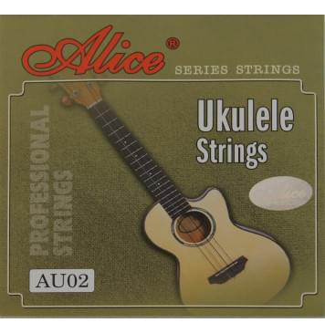 AU02 Комплект струн для укулеле, черный нейлон Alice-0