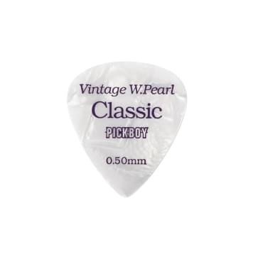 GP-14/05 Celluloid Vintage Classic White Pearl Медиаторы 50шт, толщина 0.50мм, Pickboy-0