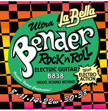 B838 The Bender Ultra Комплект струн для электрогитары, никелированные, 8-38, La Bella-0