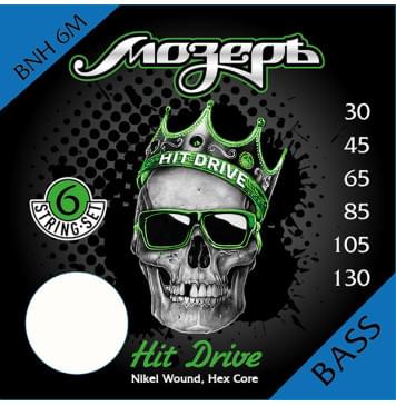 BNH-6М Hit Drive Комплект струн для 6-струнной бас-гитары, никелевый сплав, 30-130, Мозеръ-0