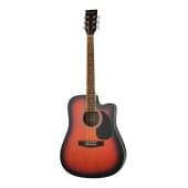 F631CEQ-BS Электро-акустическая гитара, с вырезом, санберст, Caraya