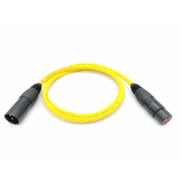 E1-XLR-M-F-0100-4 Кабель микрофонный (балансный), желтый, 1м, ZZcable-0