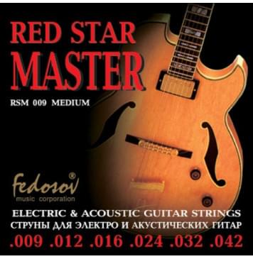 RSM009 Red Star Master Medium Комплект струн для электрогитары, нерж. сплав, 9-42, Fedosov-0