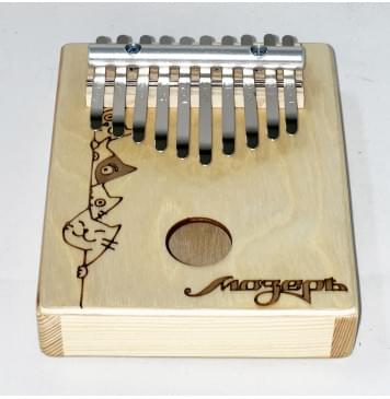 KMKr-1-NAT-NEW Piastra Калимба, резонаторная, 10 язычков, прямоугольная, Мозеръ-0
