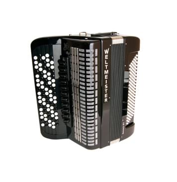 Romance874-IV-120/87-BK-IS Romance 874 Аккордеон кнопочный 87/120/IV/11/5, черный, Weltmeister-0