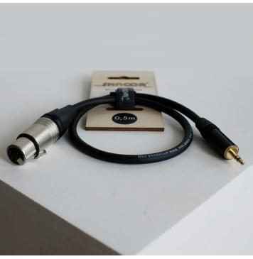 MJXF-0,15m Кабель соединительный XLR3f-3.5мм, стерео, 15см, SHNOOR-0