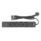 PC-7B-2M PowerCube Удлинитель, 4 розетки, 3 USB-порта, Электрическая мануфактура