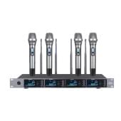 LS-215-M Беспроводная микрофонная система, 4 ручных передатчика, LAudio