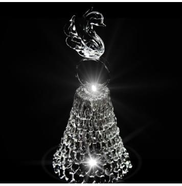 GH-L020 Колокольчик хрустальный «Лебедь», малый, Гусь Хрустальный-0