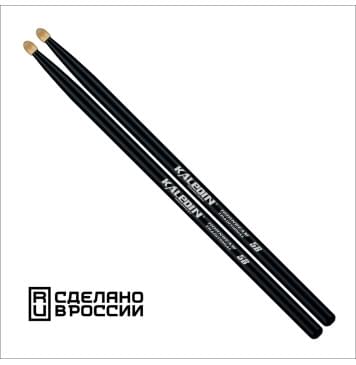 7KLHBBK5B Black 5B Барабанные палочки, граб, флуоресцентные, Kaledin Drumsticks-0