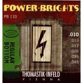 PB110 Power-Brights Regular Bottom Комплект струн для электрогитары, 10-45, Thomastik