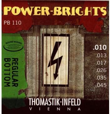 PB110 Power-Brights Regular Bottom Комплект струн для электрогитары, 10-45, Thomastik-0