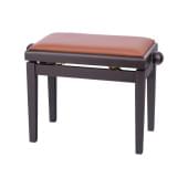 HY-PJ018A-SATIN-RW Банкетка регулируемая, ножки матовый палисандр, обивка коричневый кожзам, Rin