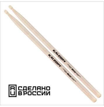 7KLHBML Metal Барабанные палочки, граб, деревянный наконечник, Kaledin Drumsticks-0