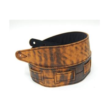 FL60027L21L Leather 21 Ремень для гитары, кожаный, Фокс, Fidel-0