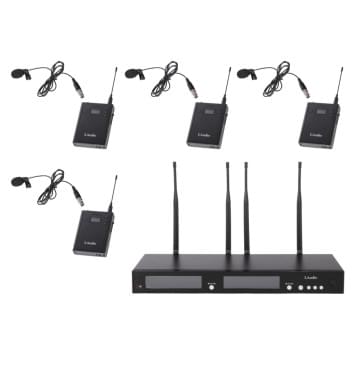 RWS-4BLV Беспроводная микрофонная система, 4 петличных микрофона, LAudio-0