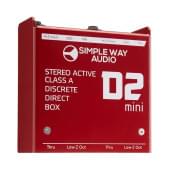 D2mini D.I. Box Дибокс, преобразователь сигнала для гитары, активный, стерео, Simpleway Audio