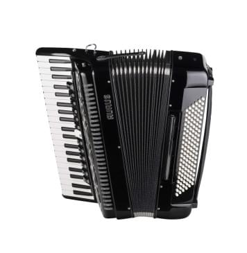 JH2021-BLACK Аккордеон 34/72/7/2, черный, с футляром, Aurus-0