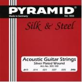 305100 Silk & Steel Комплект струн для акустической гитары, 11-46, Pyramid