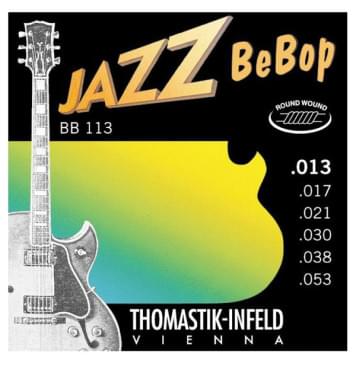 BB113 Jazz BeBob Комплект струн для электрогитары, Medium Light, сталь/никель,13-53, Thomastik-0