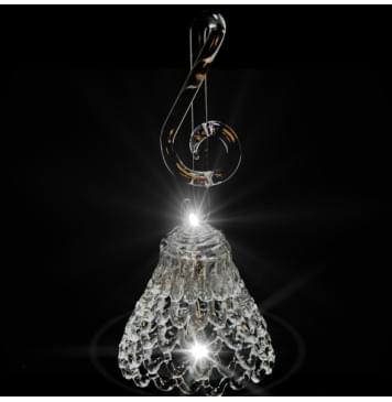 GH-L010 Колокольчик хрустальный «Скрипичный ключ», малый, Гусь Хрустальный-0