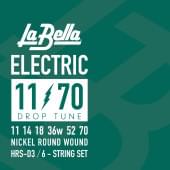 HRS-D3 HRS Drop Tune Комплект струн для электрогитары, никелированные, 11-70, La Bella