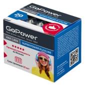 00-00017749 Super Power Alkaline Элемент питания LR03/AAA щелочной 1.5В, 20шт, GoPower