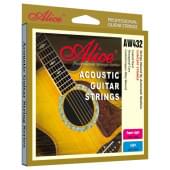 AW432-SL Комплект струн для акустической гитары, медь, 11-52 Alice