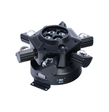 ML6A Моторизированный прожектор смены цвета (колорчэнджер) паук, RGWB, 10х10Вт+лазер, Bi Ray-0