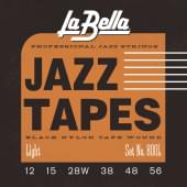 800L Black Nylon Комплект струн для электрогитары, оплетка черный нейлон, Light, 12-56, La Bella