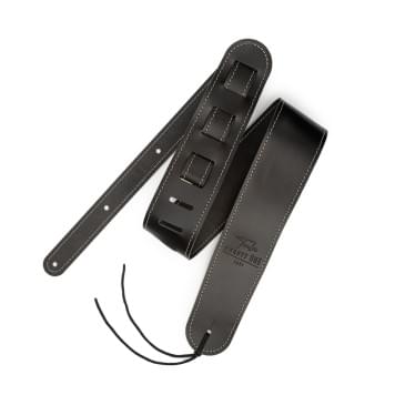 1221-70-1-BLK Ремень для гитары, кожаный, черный, 1221-0